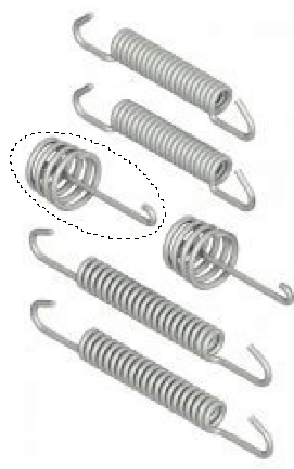 Пружина прижимная колодки 160х35 / 250х40
