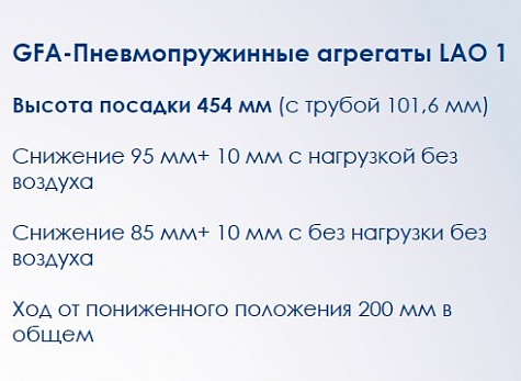 GFA-Пневмопружинные агрегаты LAO 1
