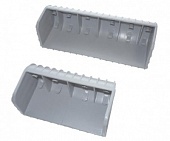 Заглушка ложемента B=100, H=40 мм PVC серая