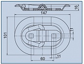 Петля крепления груза овал 147х101 мм
